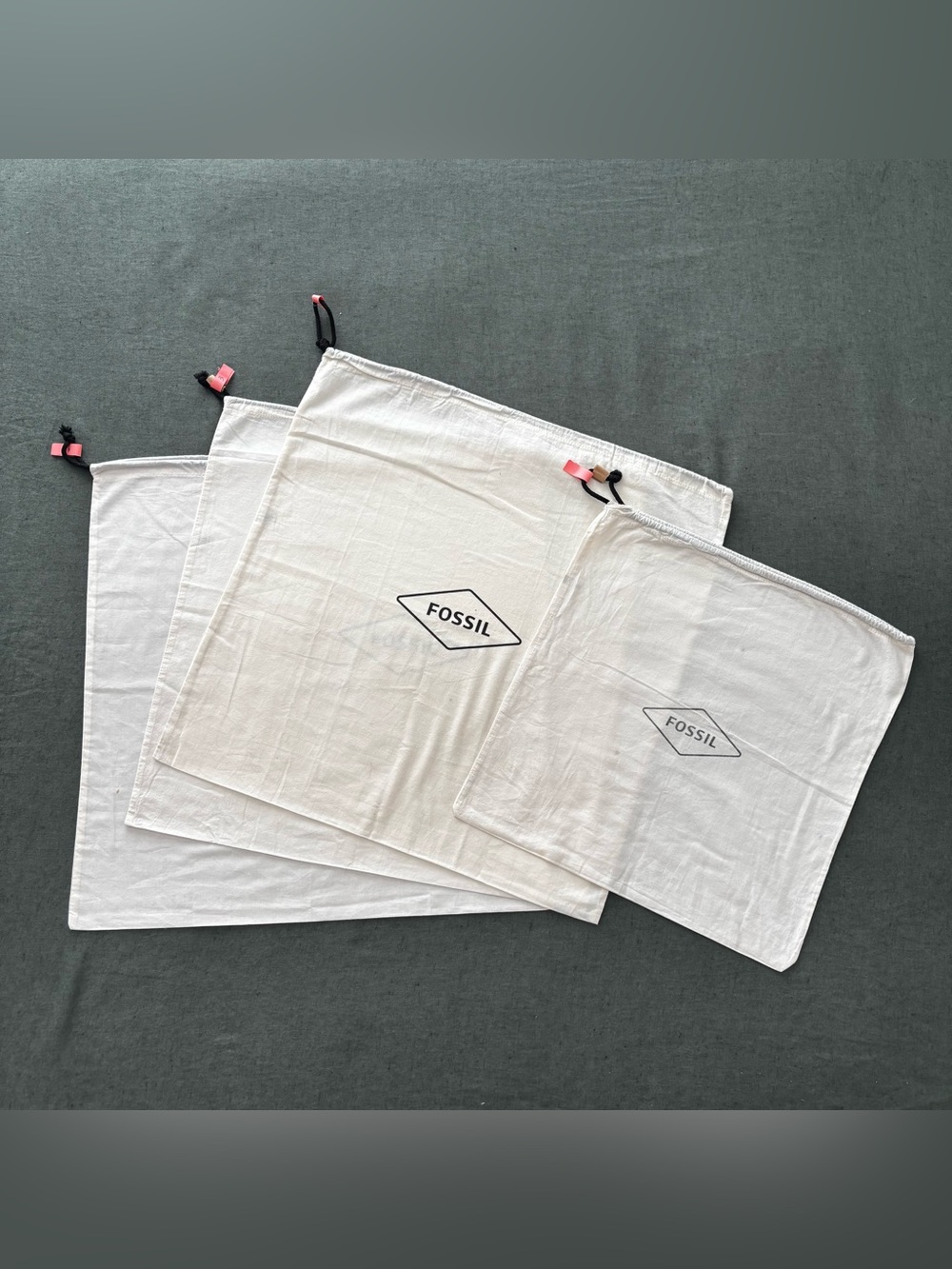 Fossil Drawstring Dust Bags Set of 4